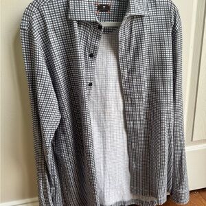 Left Coast Tee Plaid Button Down Mens Shirt Size Medium 100% cotton